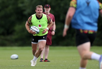 300626 - Wales Rugby Training ahead of the first Nations Championship game against Fiji - Dewi Lake during training