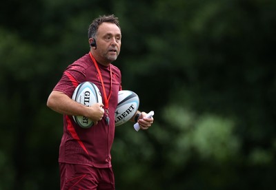 300626 - Wales Rugby Training ahead of the first Nations Championship game against Fiji - Matt Sherratt, Attack Coach during training
