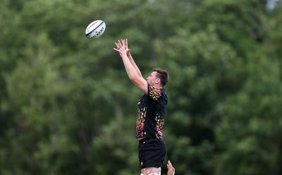 300626 - Wales Rugby Training ahead of the first Nations Championship game against Fiji - Adam Beard during training