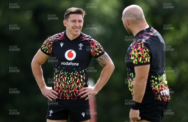 300626 - Wales Rugby Training ahead of the first Nations Championship game against Fiji - Josh Adams during training
