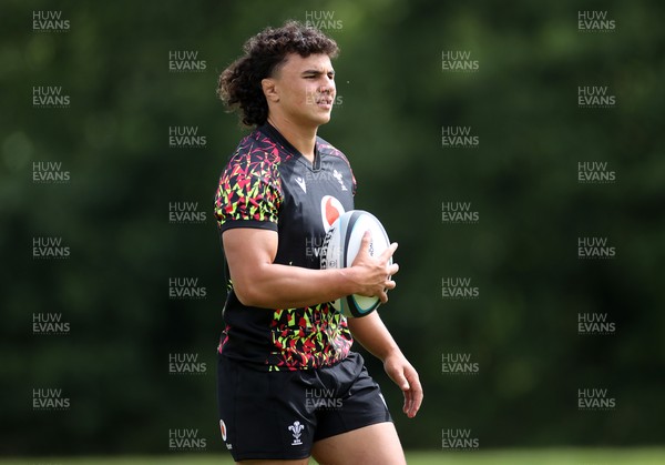 300626 - Wales Rugby Training ahead of the first Nations Championship game against Fiji - Kane James during training