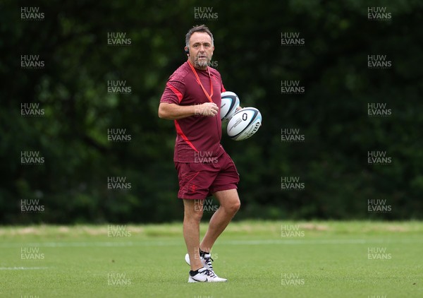 300626 - Wales Rugby Training ahead of the first Nations Championship game against Fiji - Matt Sherratt, Attack Coach during training
