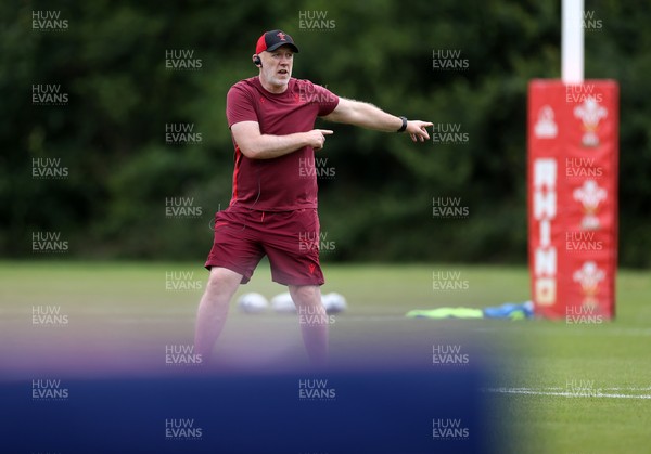 300626 - Wales Rugby Training ahead of the first Nations Championship game against Fiji - Steve Tandy, Head Coach during training