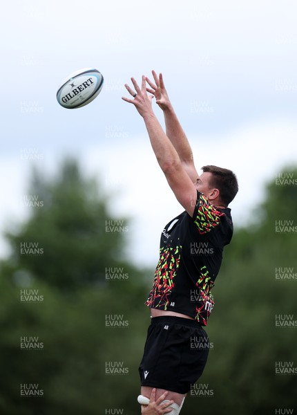 300626 - Wales Rugby Training ahead of the first Nations Championship game against Fiji - Adam Beard during training
