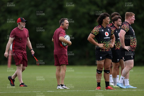 300626 - Wales Rugby Training ahead of the first Nations Championship game against Fiji - Matt Sherratt, Attack Coach during training