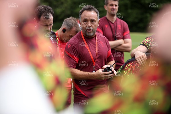 300626 - Wales Rugby Training ahead of the first Nations Championship game against Fiji - Matt Sherratt, Attack Coach during training