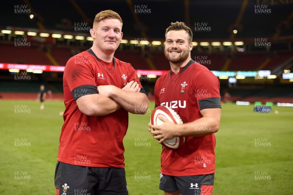 300819 - Wales Rugby Training - Rhys Carre and Owen Lane during training