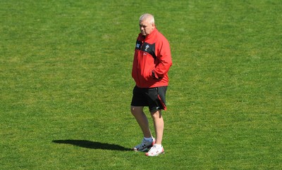 30.09.11 - Wales Rugby Training - Head coach Warren Gatland during training. 