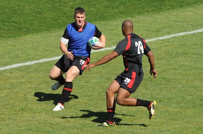 30.09.11 - Wales Rugby Training - Scott Williams during training. 