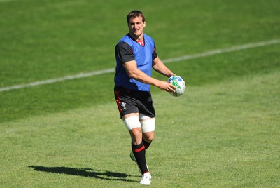30.09.11 - Wales Rugby Training - Sam Warburton during training. 