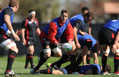 30.09.11 - Wales Rugby Training - Ryan Jones during training. 