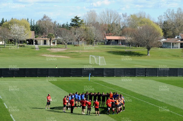 30.09.11 - Wales Rugby Training - Wales players during training. 