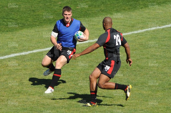 30.09.11 - Wales Rugby Training - Scott Williams during training. 