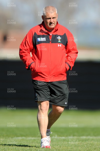 30.09.11 - Wales Rugby Training - Head coach Warren Gatland during training. 