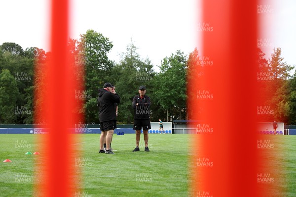 300923 - Wales Rugby Training ahead of their Rugby World Cup game against Georgia - Head Coach Warren Gatland during training