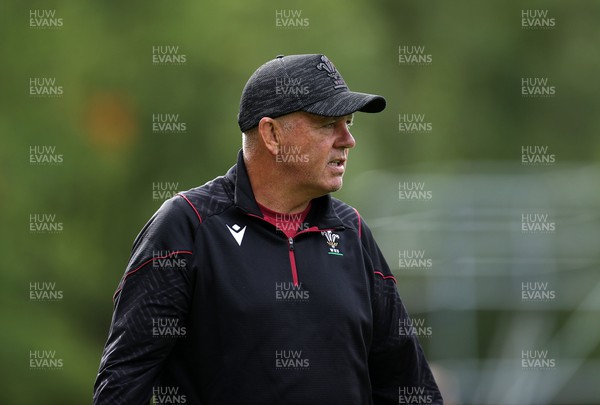 300923 - Wales Rugby Training ahead of their Rugby World Cup game against Georgia - Head Coach Warren Gatland during training