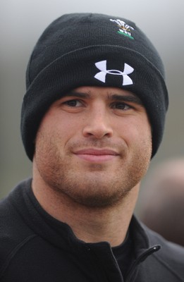 30.10.09 - Wales Rugby Training - Jamie Roberts during training. 