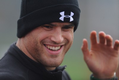 30.10.09 - Wales Rugby Training - Jamie Roberts during training. 