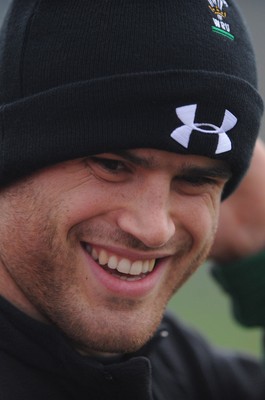 30.10.09 - Wales Rugby Training - Jamie Roberts during training. 