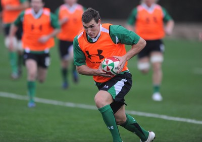 30.10.09 - Wales Rugby Training - Tom James during training. 