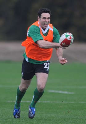 30.10.09 - Wales Rugby Training - Stephen Jones during training. 