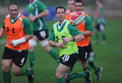 30.10.09 - Wales Rugby Training - Gareth Cooper during training. 