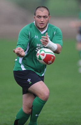 30.10.09 - Wales Rugby Training - Craig Mitchell during training. 
