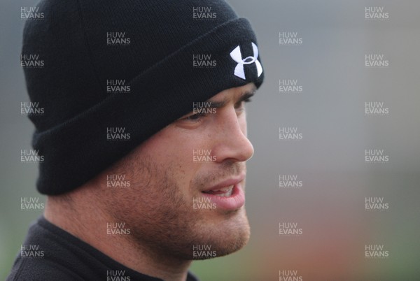 30.10.09 - Wales Rugby Training - Jamie Roberts during training. 