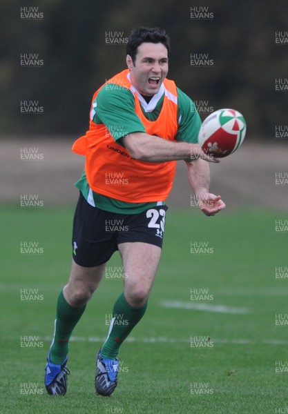 30.10.09 - Wales Rugby Training - Stephen Jones during training. 
