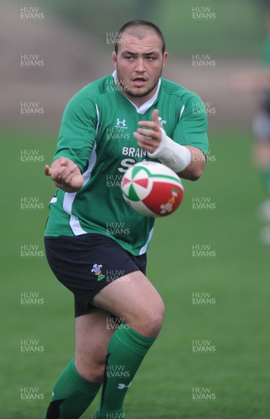 30.10.09 - Wales Rugby Training - Craig Mitchell during training. 