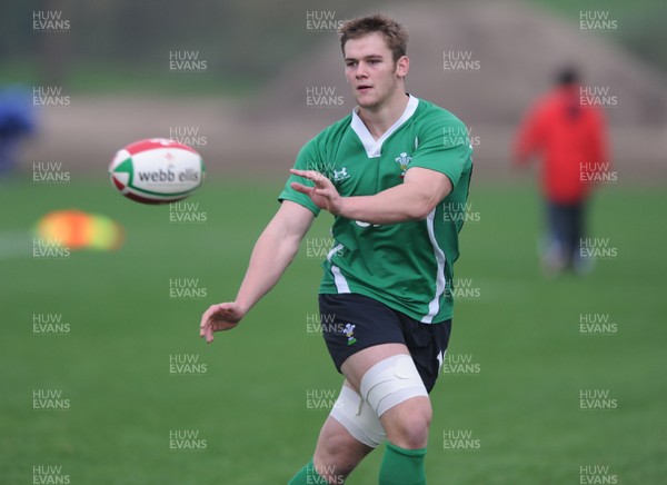 30.10.09 - Wales Rugby Training - Dan Lydiate during training. 