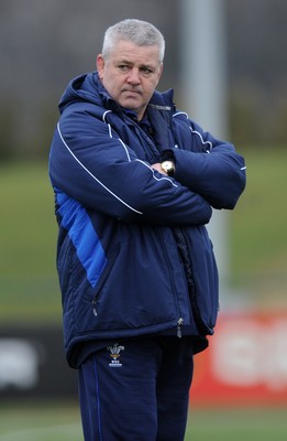 31.01.11 - Wales Rugby Training - Wales head coach Warren Gatland during training. 