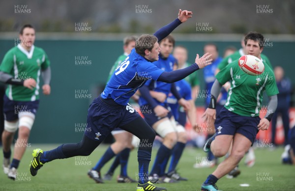 31.01.11 - Wales Rugby Training - Rhys Priestland during training. 