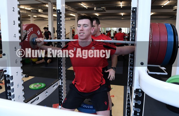 310122 - Wales Rugby Training - Adam Beard during a gym session
