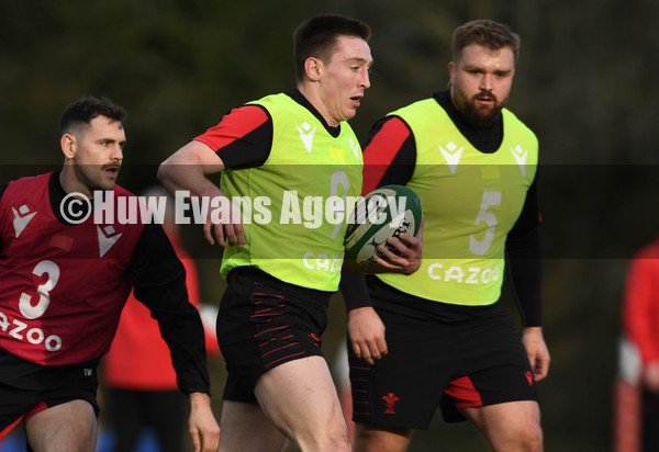 310122 - Wales Rugby Training - Josh Adams during training