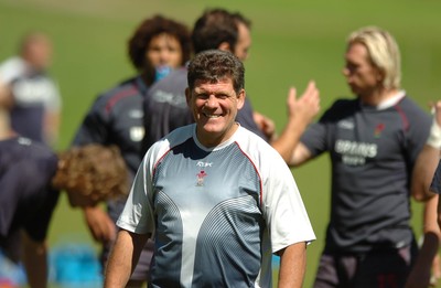 31.07.07 - Wales Rugby Training - Wales Coach, Gareth Jenkins smiles during training 