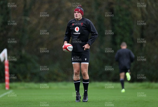 311023 - Wales Rugby Training in the week leading up to their game against the Barbarians - Taine Plumtree during training