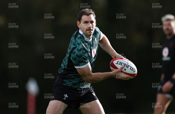 311023 - Wales Rugby Training in the week leading up to their game against the Barbarians - Tomos Williams during training