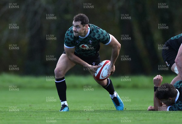 311023 - Wales Rugby Training in the week leading up to their game against the Barbarians - Tomos Williams during training