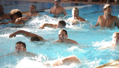 03.09.11 - Wales Rugby Pool Recovery Session - Ryan Bevington during a pool recovery session. 