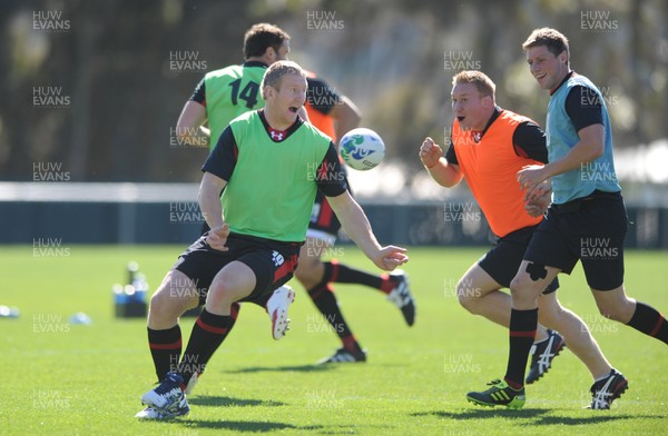 03.09.11 - Wales Rugby Training - Bradley Davies during training. 