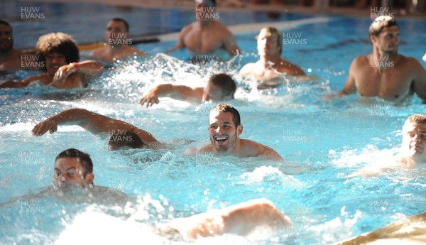 03.09.11 - Wales Rugby Pool Recovery Session - Ryan Bevington during a pool recovery session. 
