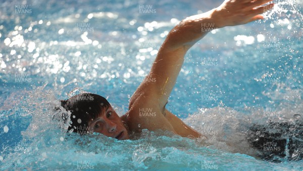 03.09.11 - Wales Rugby Pool Recovery Session - Lloyd Williams during a pool recovery session. 