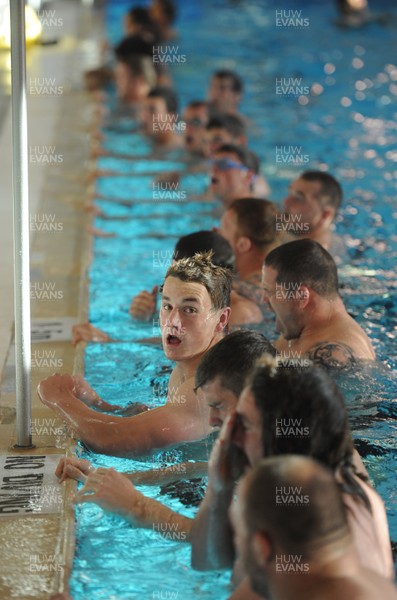 03.09.11 - Wales Rugby Pool Recovery Session - Jonathan Davies during a pool recovery session. 