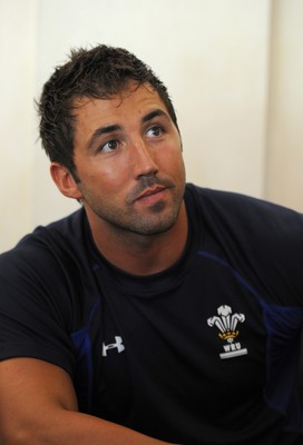 02.06.11 - Wales Rugby Press Conference - Gavin Henson talks to reporters. 