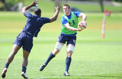 02.06.11 - Wales Rugby Training - Dan Lydiate during training. 