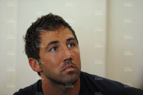 02.06.11 - Wales Rugby Press Conference - Gavin Henson talks to reporters. 
