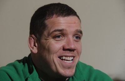 03.03.10 - Wales Rugby Training and Press Conference - Paul James talks to reporters. 