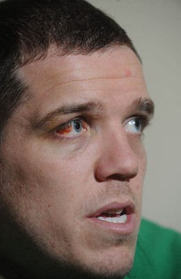 03.03.10 - Wales Rugby Training and Press Conference - Paul James talks to reporters. 