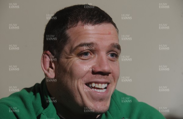 03.03.10 - Wales Rugby Training and Press Conference - Paul James talks to reporters. 